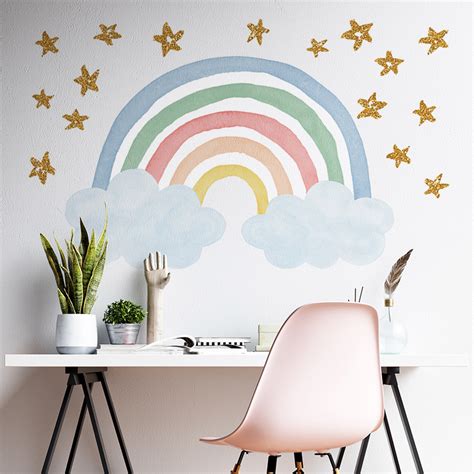 Glitter Rainbow Wall Decal - Buy Online Or Call (03) 8774 2139