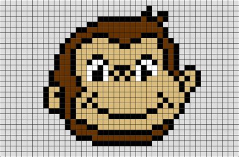 minecraft pixel art grid monkey Super monkey pixel art - Pixel Art Grid