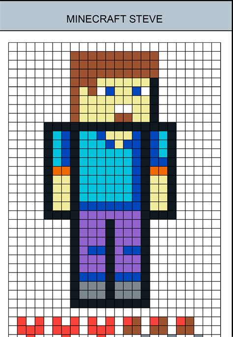 Minecraft Pattern Minecraft Pixel Art Easy Pixel Art Pixel Art Grid ...