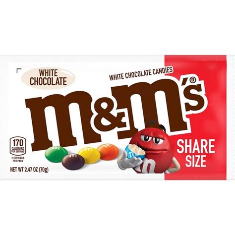 M&M's White Chocolate Share Size (2.47 oz) - Instacart