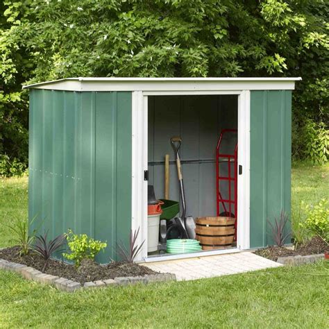 Rowlinson Greenvale Metal Pent Shed 8X4 | Garden Street