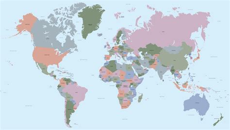 World Map Worksheet Countries