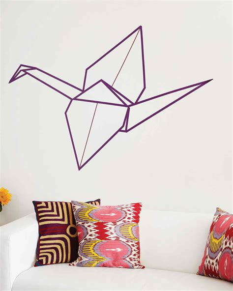 Washi Tape Origami Crane Wall Art | Martha Stewart