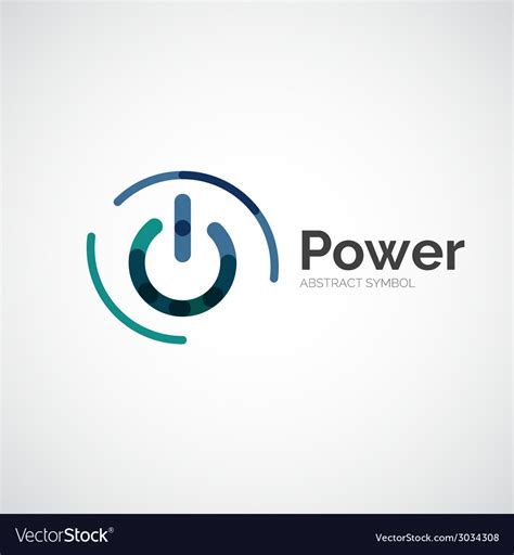 Power button logo design Royalty Free Vector Image