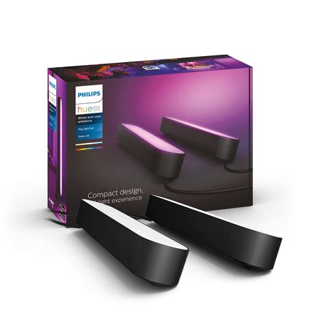 Philips Hue Play White & Color Smart Light, 2 Pack Base kit, Hub Required/Power Supply Included ...