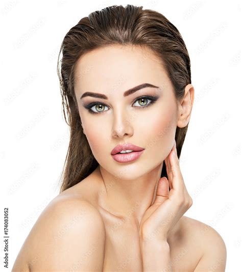 Beauty face of the young beautiful woman Stock Photo | Adobe Stock