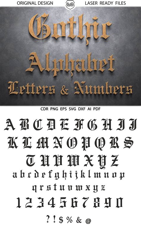 Gothic Alphabet Svg Old English Font Svg Blackletter Svg Etsy Canada Images | Images and Photos ...