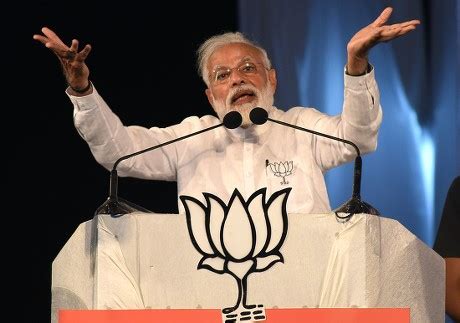 Indian PM Modi of BJP political rally in Bangalore, India - 13 Apr 2019 Stock Pictures ...