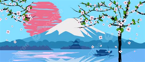 Fuji Mountain Sunrise Landscape Japan Panorama Background, Isolated, Snow, Tokyo Background ...