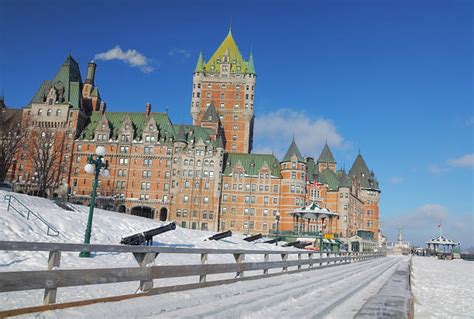 Fairmont Le Chateau Frontenac Winter Stock Photos, Pictures & Royalty-Free Images - iStock