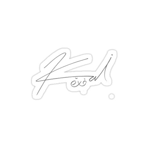 "EXO Kai Signature" Stickers by musicalsamurai | Redbubble