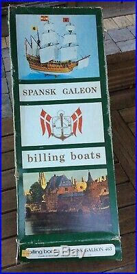 Billings Boats Spansk Galeon Vintage Wood Model Ship Kit Denmark Complete In Box | Model Kits Ships