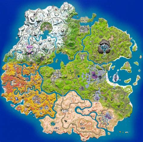 Fortnite Chapter 3 Season 4 Map Revealed - All New Changes and POIs ...