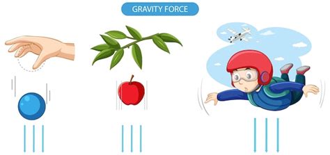 Free Vector | Gravity force experiment example