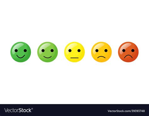 Mood meter scale from red angry face to happy Vector Image