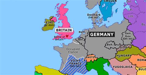 World War 2 Battle Of Britain Map