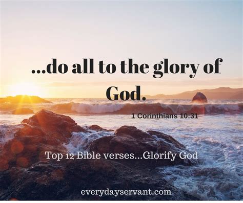 Top 12 Bible Verses-Glorify God - Everyday Servant