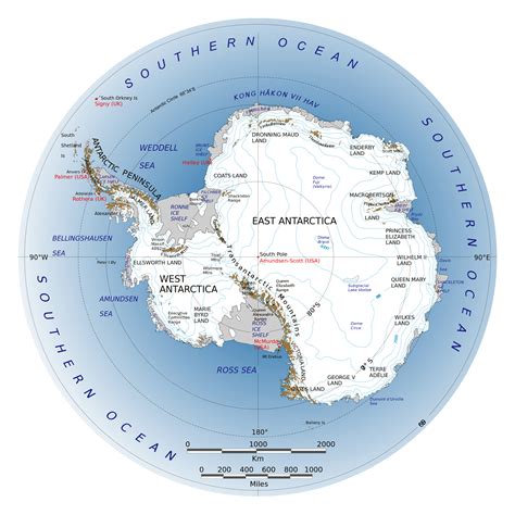 Large detailed map of Antarctica. Antarctica large detailed map ...