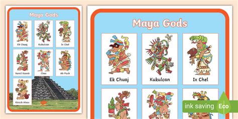 Maya Gods Vocabulary Poster (teacher made) - Twinkl