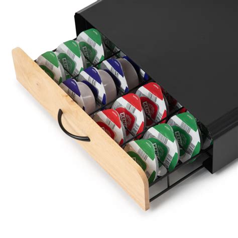 Tassimo Coffee Pod Holder. 64 Capsule Drawer & Machine Stand With Wooden Front - Home Treats UK