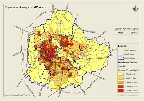 Population density in different parts of Bangalore (xpost r/india ...