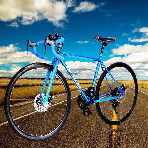 Blue 700C Aluminum Road /Commuter Bike Racing Bicycle 21 Speed | eBay