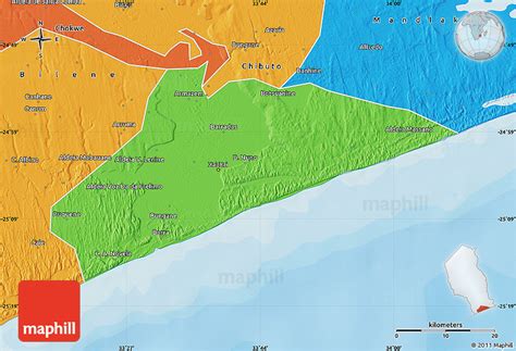 Political Map of Xai-Xai