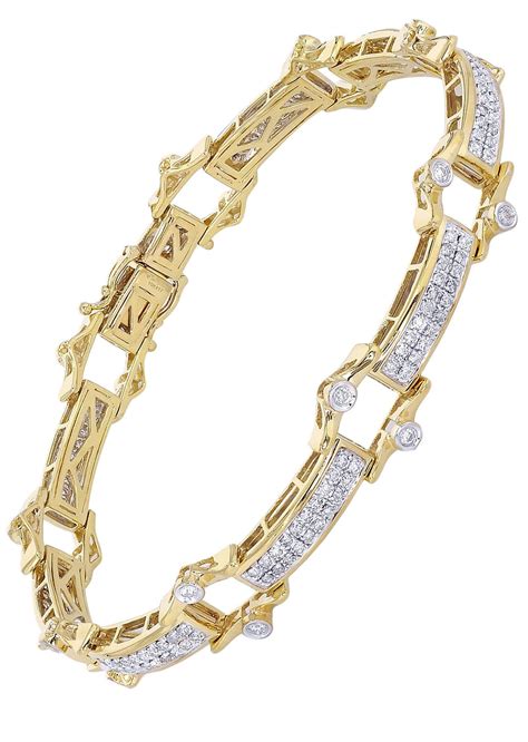 Mens Diamond Bracelet Yellow Gold| 2.29 Carats| 22.1 Grams – FrostNYC