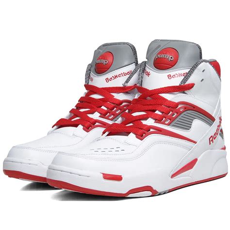 Reebok Twilight Zone Pump White, Red & Railroad Grey | END. (IE)