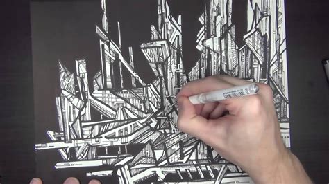 How To Draw A Futuristic City - Punchtechnique6