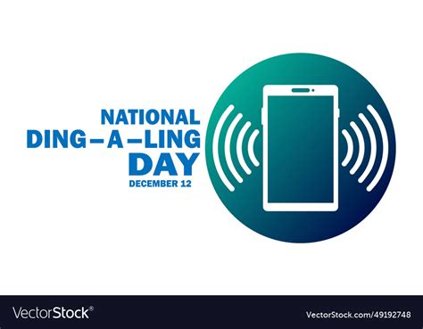 National ding a ling day Royalty Free Vector Image