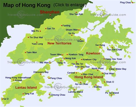 Hong Kong China Map and Hong Kong China Satellite Image