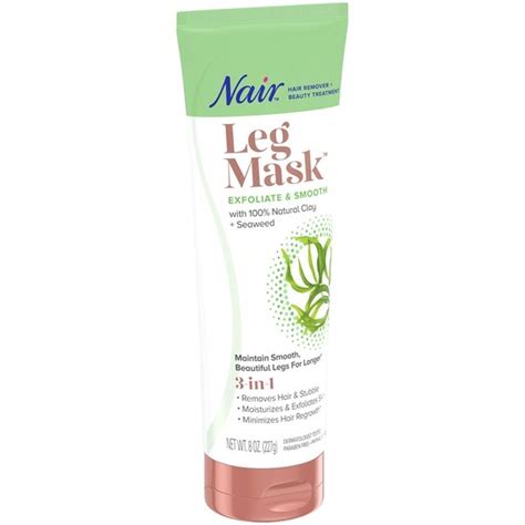 Nair Leg Mask Exfoliate & Smooth 3-in-1 Hair Remover + Beauty Treatment ...