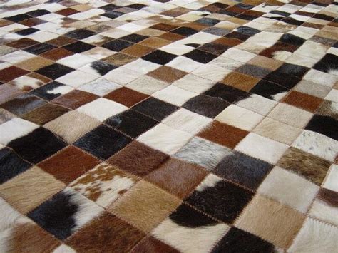 Cowhide Patchwork Rug 515 Area Rug | Etsy