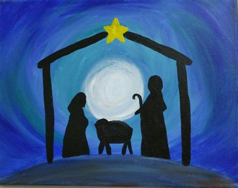 Simple Nativity Painting at PaintingValley.com | Explore collection of Simple Nativity Painting