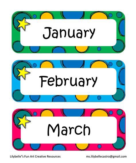 Months of the year classroom wall decor (Printable) | Teaching Resources