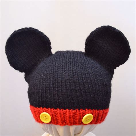 Ravelry: Mickey Mouse Knit Hat pattern by Cynthia Diosdado