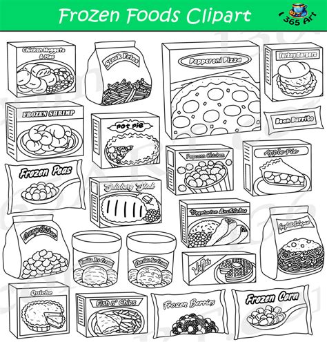 Frozen Foods Clipart Set Download - Clipart 4 School