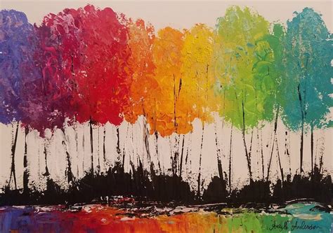 Rainbow Tree Painting at PaintingValley.com | Explore collection of Rainbow Tree Painting