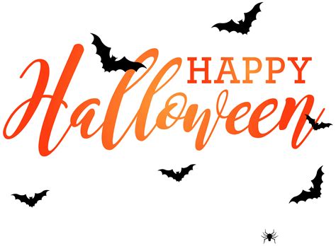 Happy Halloween with Bats PNG Clip Art Image | Gallery Yopriceville - High-Quality Images and ...