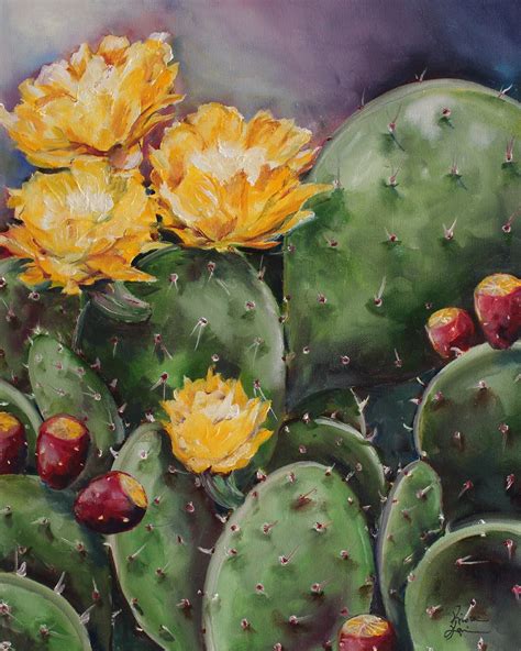 Where ART Lives Gallery Artists Group Blog: Prickly Pear Cacti by Texas Artist Kristine Kainer