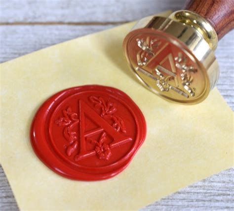 Alphabet Letter Wax Seal Stamp // Roman Capital Initial - Etsy