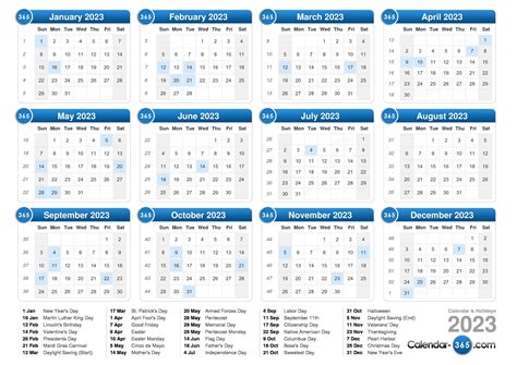 Calendar Weeks For 2023 - Time and Date Calendar 2023 Canada