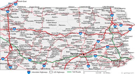 Map of Pennsylvania Cities - Pennsylvania Road Map