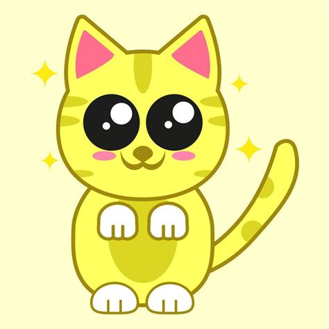 Illustration of Yellow Cat Design 4795566 Vector Art at Vecteezy