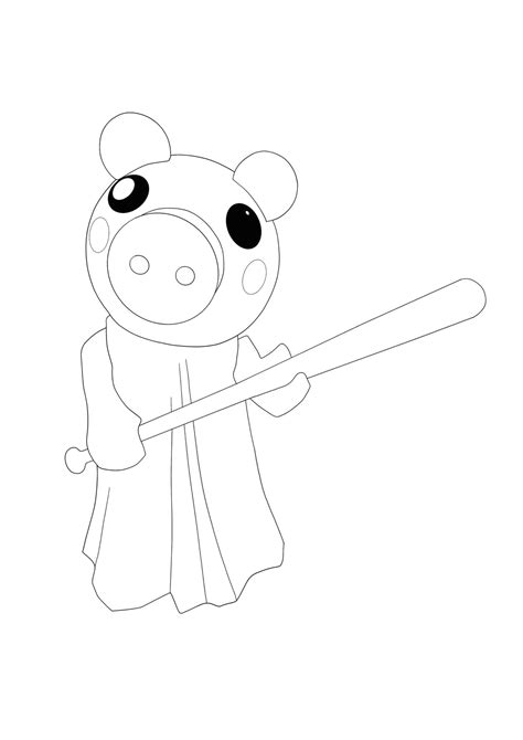 Roblox Piggy Coloring Pages - 2 Free Coloring Sheets (2021)