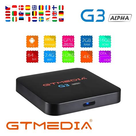 Global Original GTMEDIA G3 Alpha Box IPTV Smart TV Box 4 Android 7.1 4K Quad Core 2GB 16GB HDMI ...