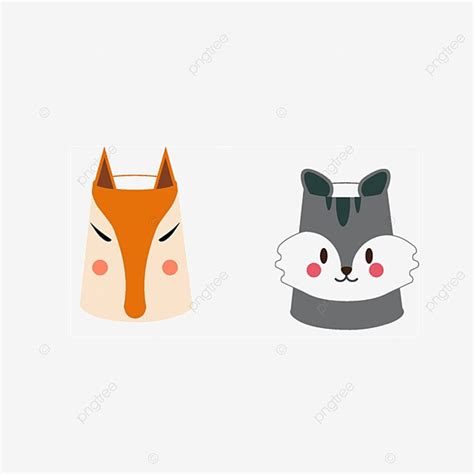 Cafe Paper Cup Vector Design Images, Animal Cartoon Paper Cup ...