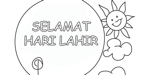 Selamat Hari Lahir - Gambar Mewarna | Colouring Picture