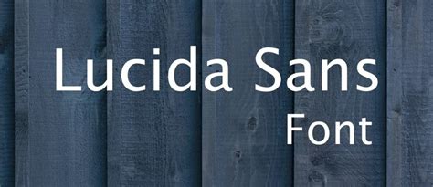 Lucida Sans Font Free Download